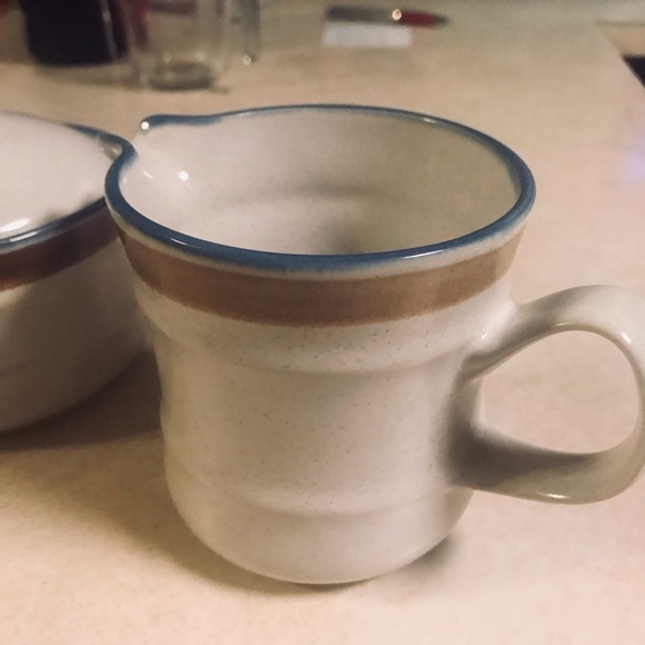 Craftstone creamer and sugar . Craftstone made in Japan - Picture 3 of 8